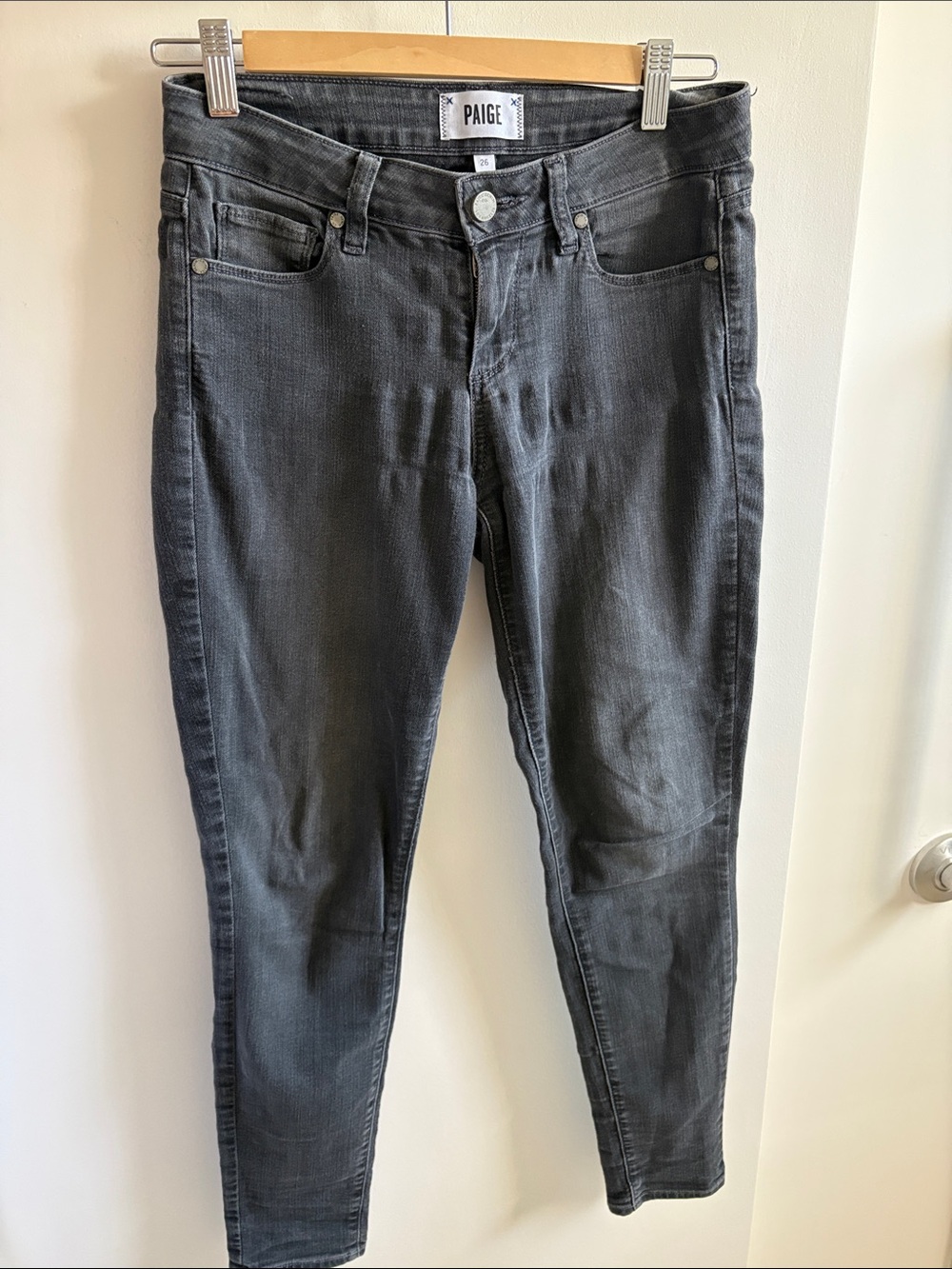 PAIGE Women's Charcoal Skinny Jeans size 26